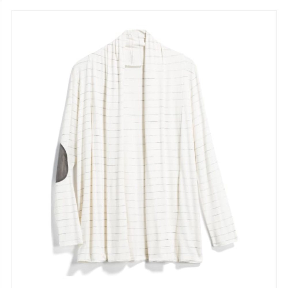 August Mist Striped Cardigan - L